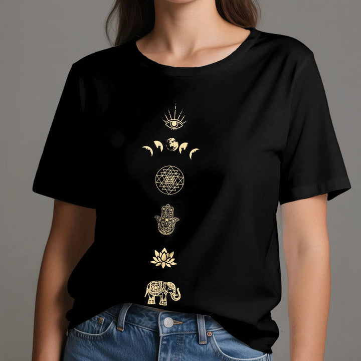 Camiseta de yoga espiritual con loto de los chakras de Olivenorma