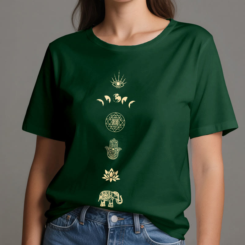 Camiseta de yoga espiritual con loto de los chakras de Olivenorma