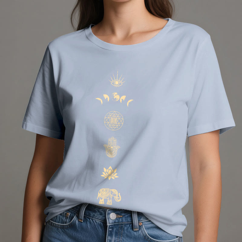 Camiseta de yoga espiritual con loto de los chakras de Olivenorma