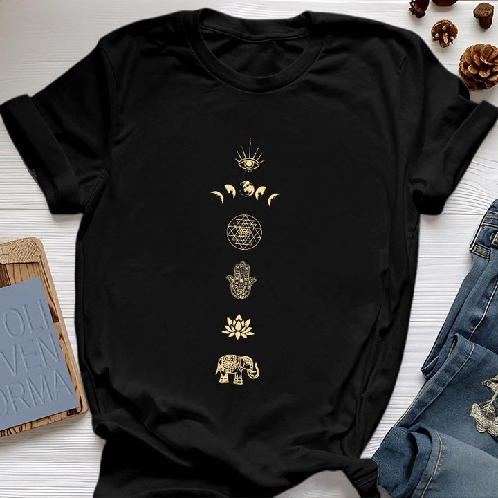 Camiseta de yoga espiritual con loto de los chakras de Olivenorma