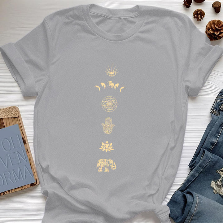 Camiseta de yoga espiritual con loto de los chakras de Olivenorma