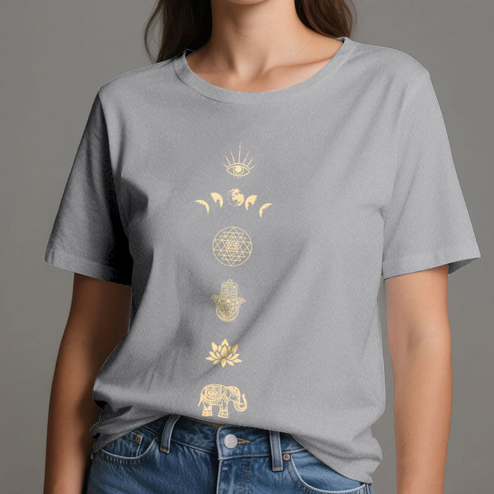 Camiseta de yoga espiritual con loto de los chakras de Olivenorma