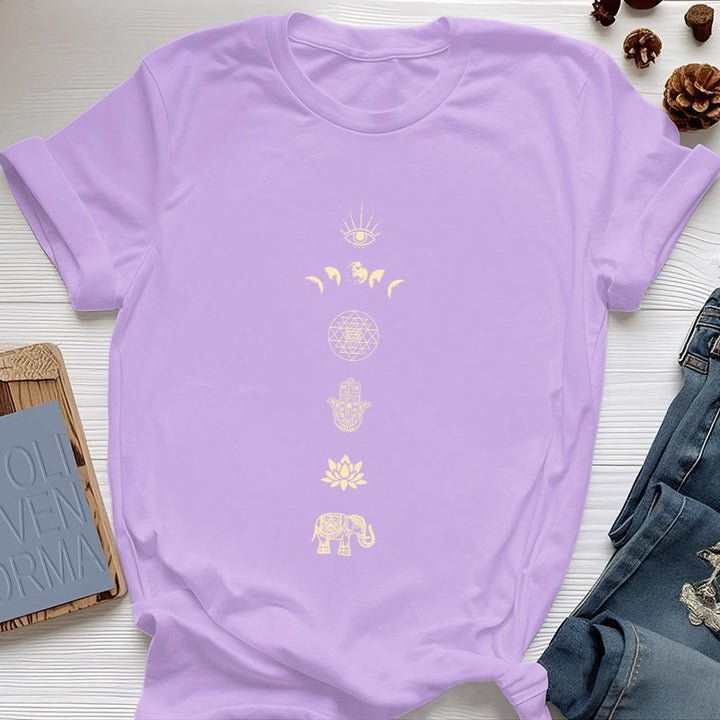 Camiseta de yoga espiritual con loto de los chakras de Olivenorma