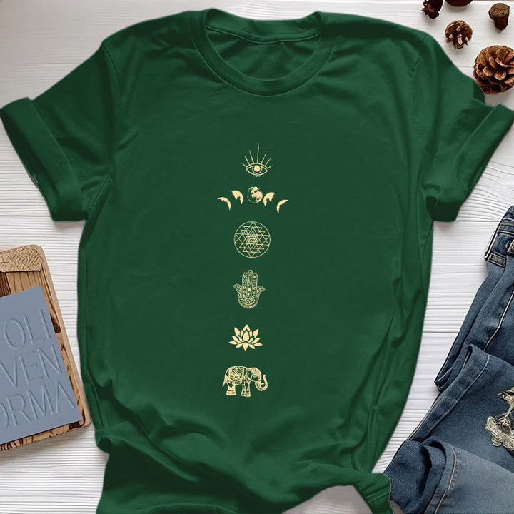 Camiseta de yoga espiritual con loto de los chakras de Olivenorma
