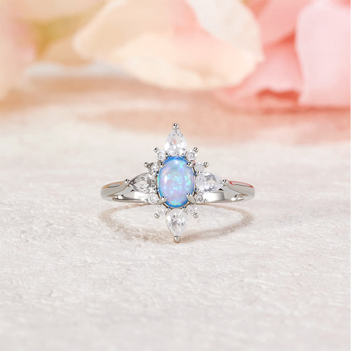 Anillo de estrella de ópalo radiante "Exclusivamente tuyo" de Olivenorma