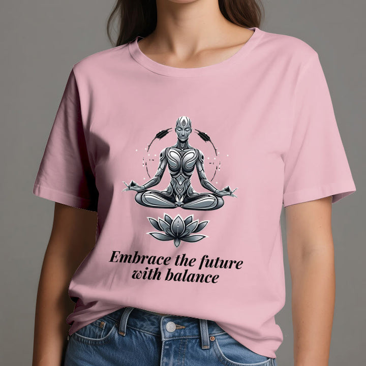 Camiseta espiritual Lotus de Olivenorma "ABRAZA EL FUTURO CON EQUILIBRIO" - image 15