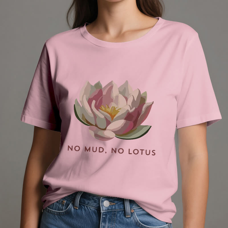 Camiseta de yoga de algodón Olivenorma "SIN LODO, SIN LOTO" - image 15