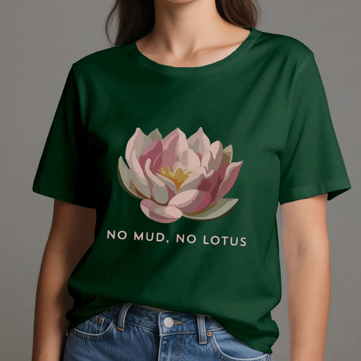 Camiseta de yoga de algodón Olivenorma "SIN LODO, SIN LOTO" - image 21