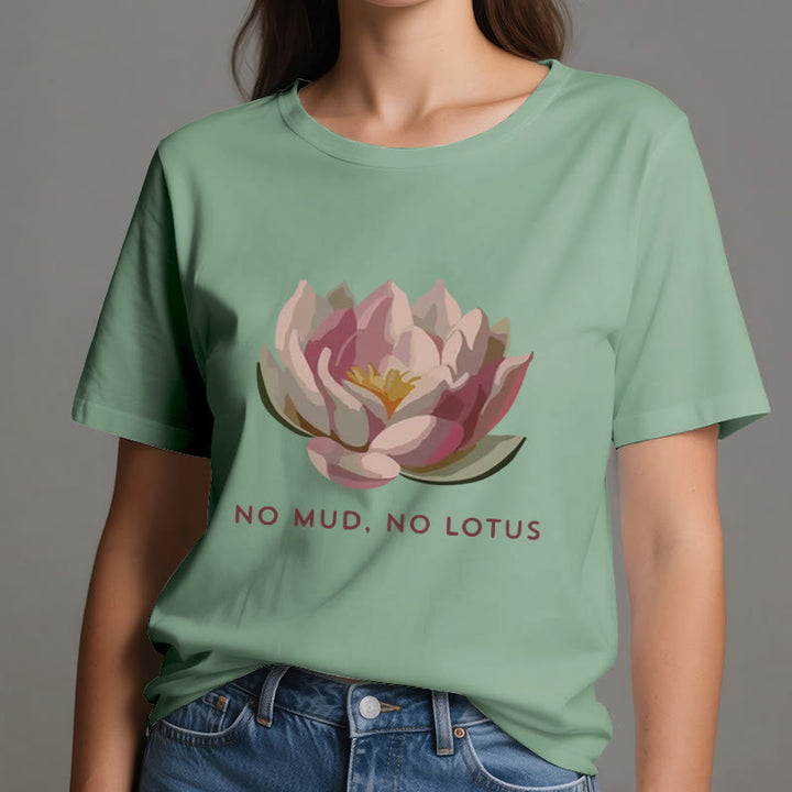 Camiseta de yoga de algodón Olivenorma "SIN LODO, SIN LOTO" - image 19