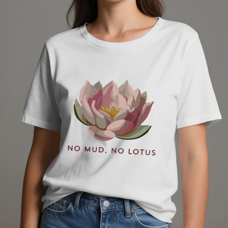 Camiseta de yoga de algodón Olivenorma "SIN LODO, SIN LOTO" - image 7