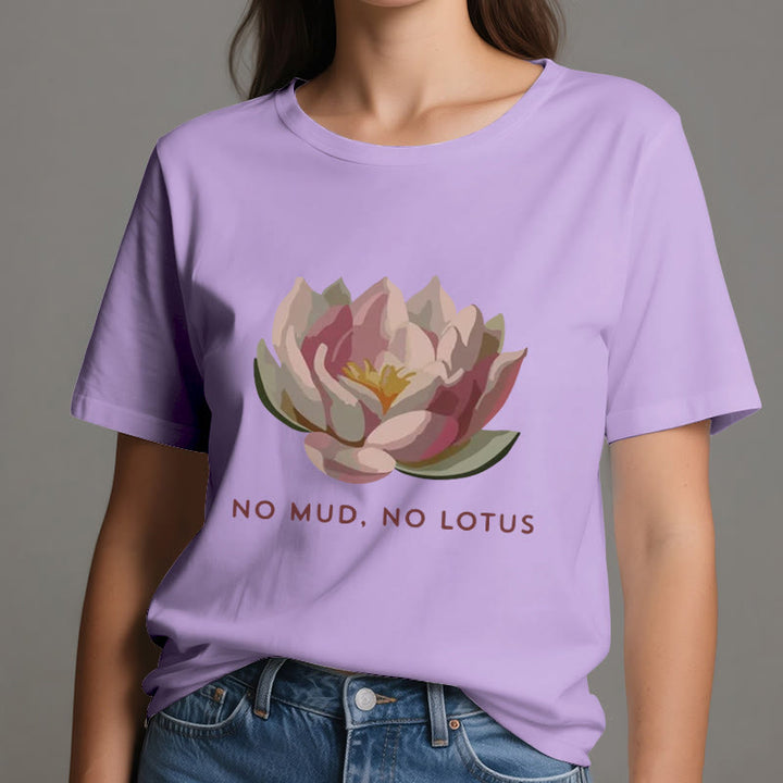 Camiseta de yoga de algodón Olivenorma "SIN LODO, SIN LOTO" - image 17