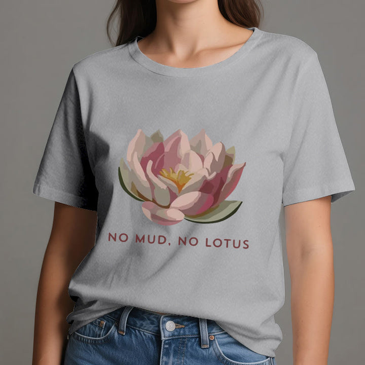 Camiseta de yoga de algodón Olivenorma "SIN LODO, SIN LOTO" - image 9