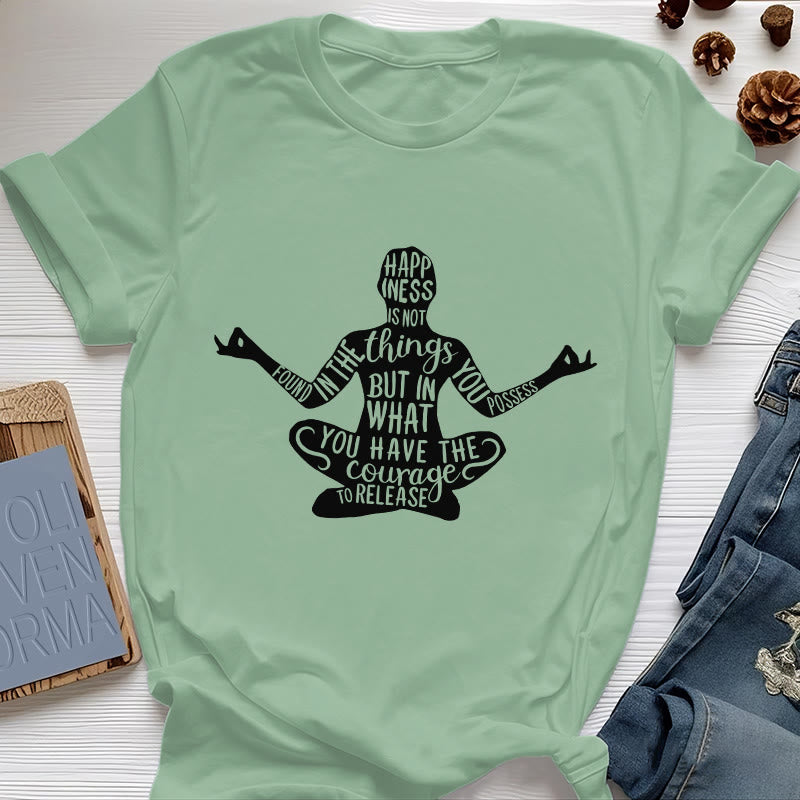 Camiseta de meditación Olivenorma de algodón para yoga espiritual - Verde claro - 2XL - image 18