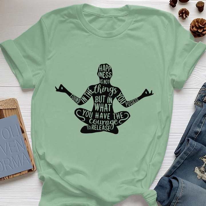 Camiseta de meditación Olivenorma de algodón para yoga espiritual - Verde claro - 2XL - image 18