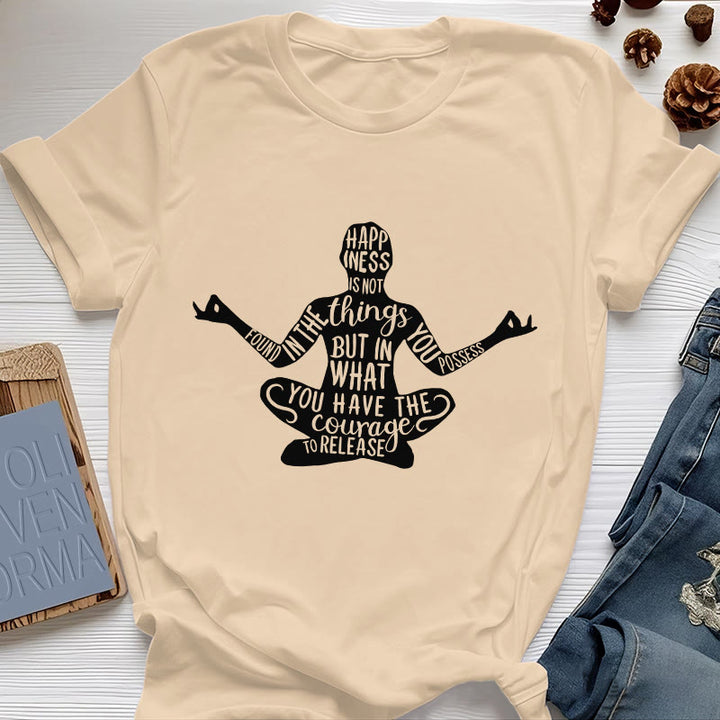 Camiseta de meditación Olivenorma de algodón para yoga espiritual - Amarillo - 2XL - image 12