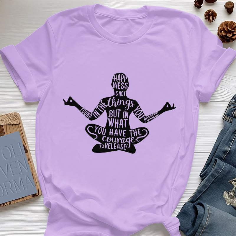 Camiseta de meditación Olivenorma de algodón para yoga espiritual - Púrpura - 2XL - image 16