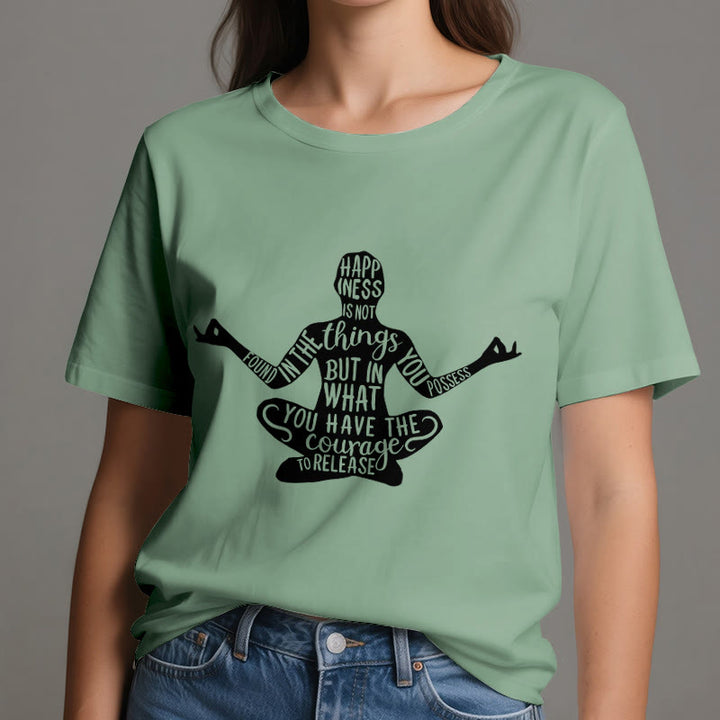 Camiseta de meditación Olivenorma de algodón para yoga espiritual - image 19