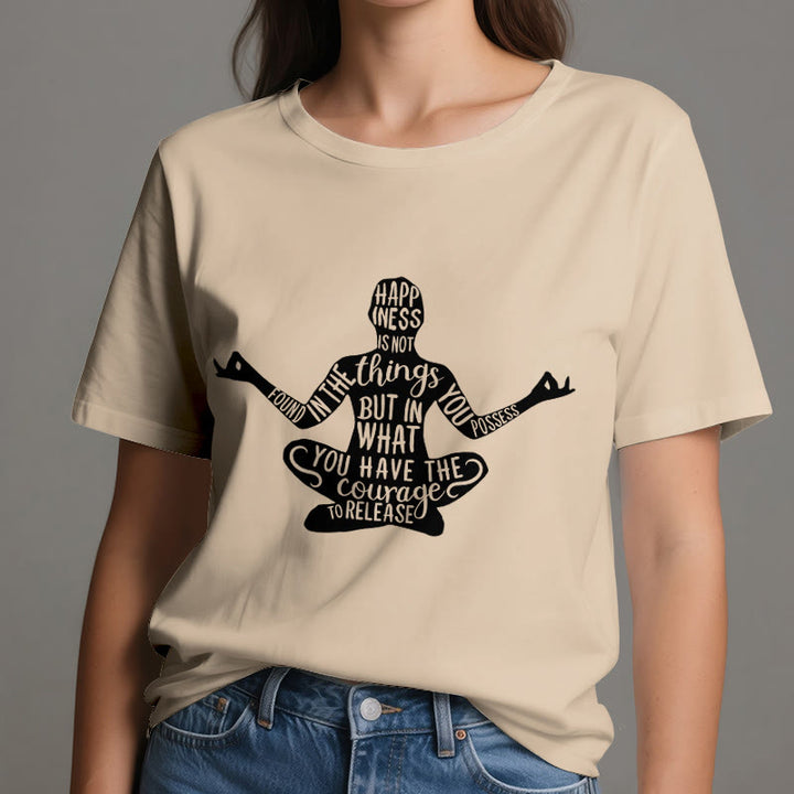 Camiseta de meditación Olivenorma de algodón para yoga espiritual - image 13