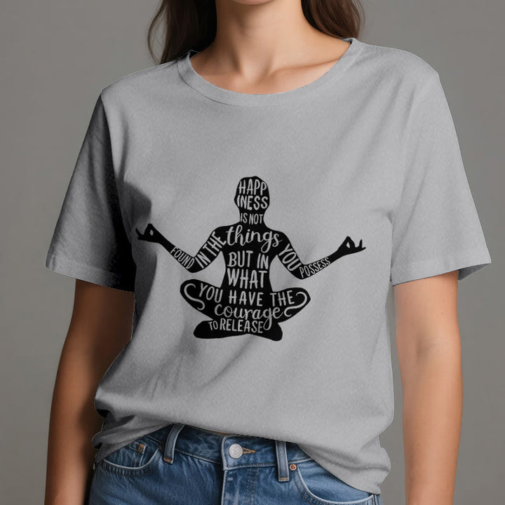 Camiseta de meditación Olivenorma de algodón para yoga espiritual - image 11
