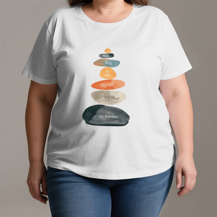 Camiseta espiritual ligera de algodón "Mantente en la Tierra" de Olivenorma - image 3