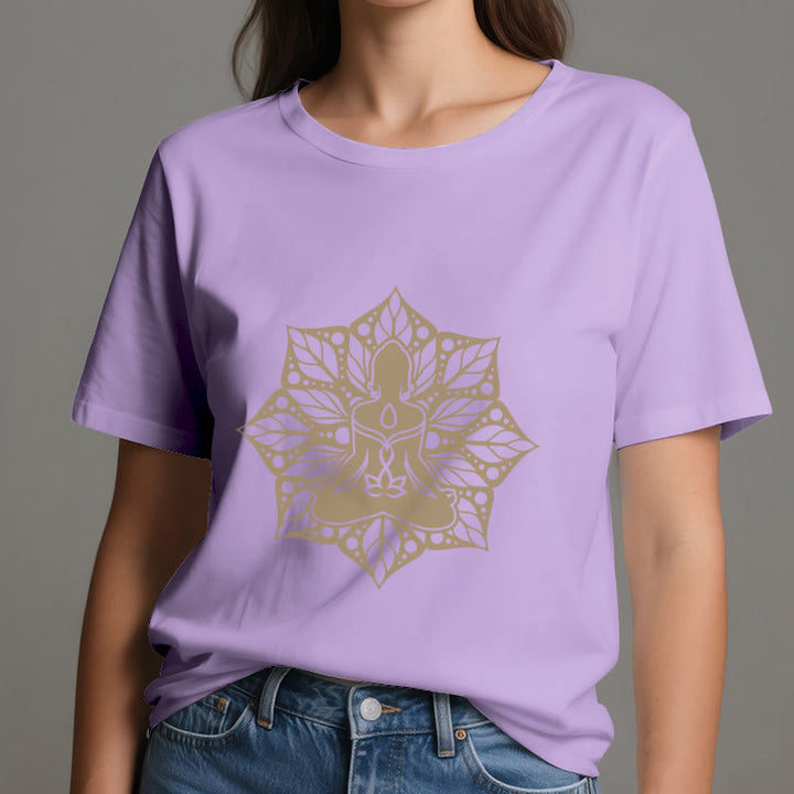 Camiseta de yoga y meditación floral Olivenorma Medala - image 17