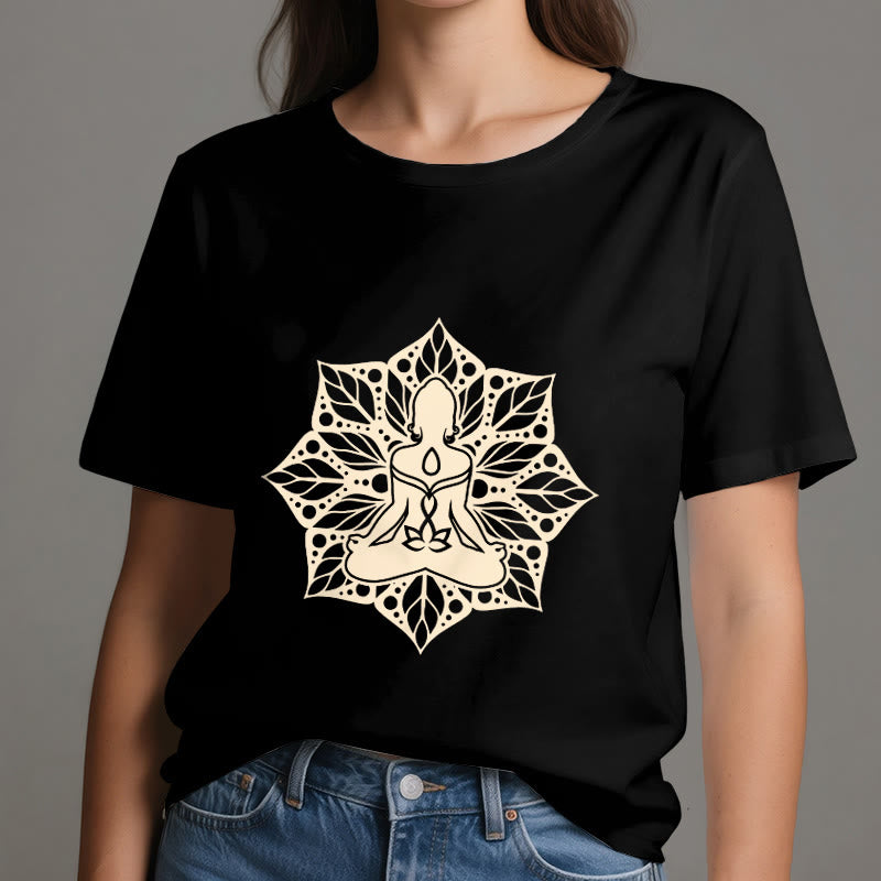 Camiseta de yoga y meditación floral Olivenorma Medala - image 9