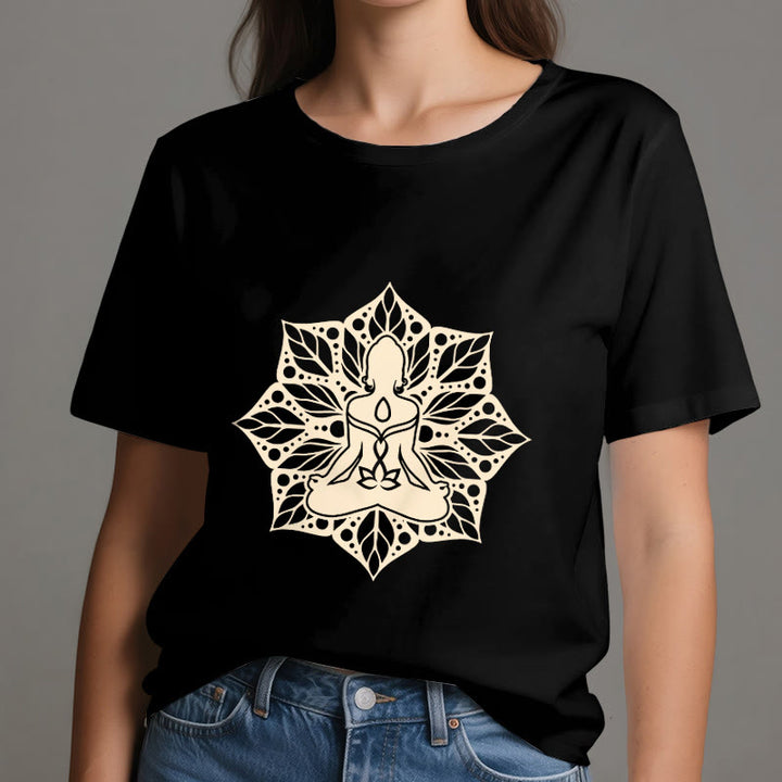 Camiseta de yoga y meditación floral Olivenorma Medala - image 9