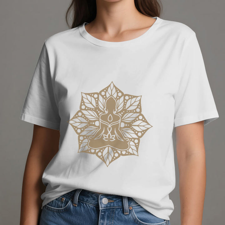 Camiseta de yoga y meditación floral Olivenorma Medala - image 7