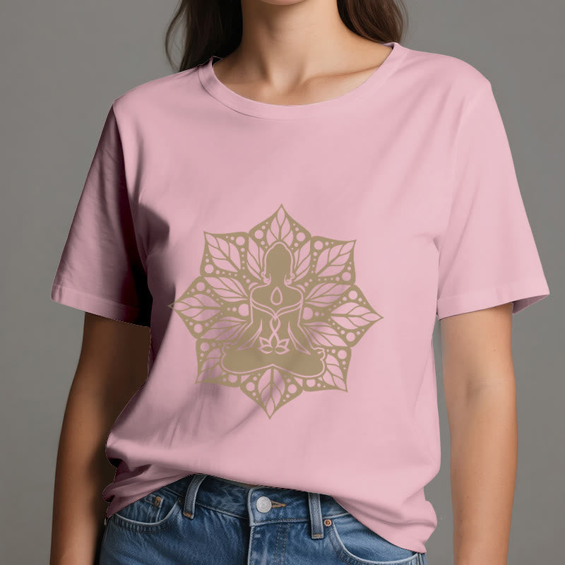 Camiseta de yoga y meditación floral Olivenorma Medala - image 15