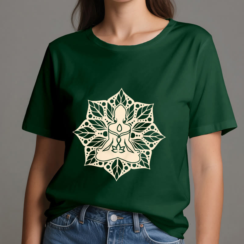 Camiseta de yoga y meditación floral Olivenorma Medala - image 21