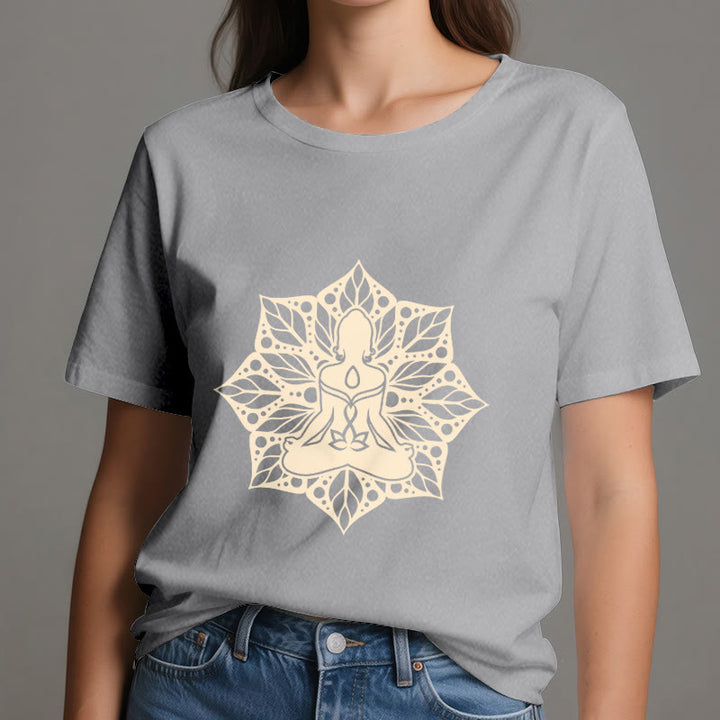 Camiseta de yoga y meditación floral Olivenorma Medala - image 2
