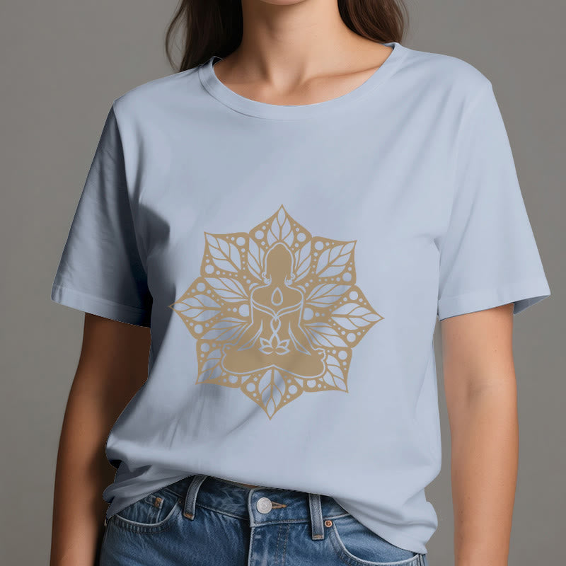 Camiseta de yoga y meditación floral Olivenorma Medala - image 13