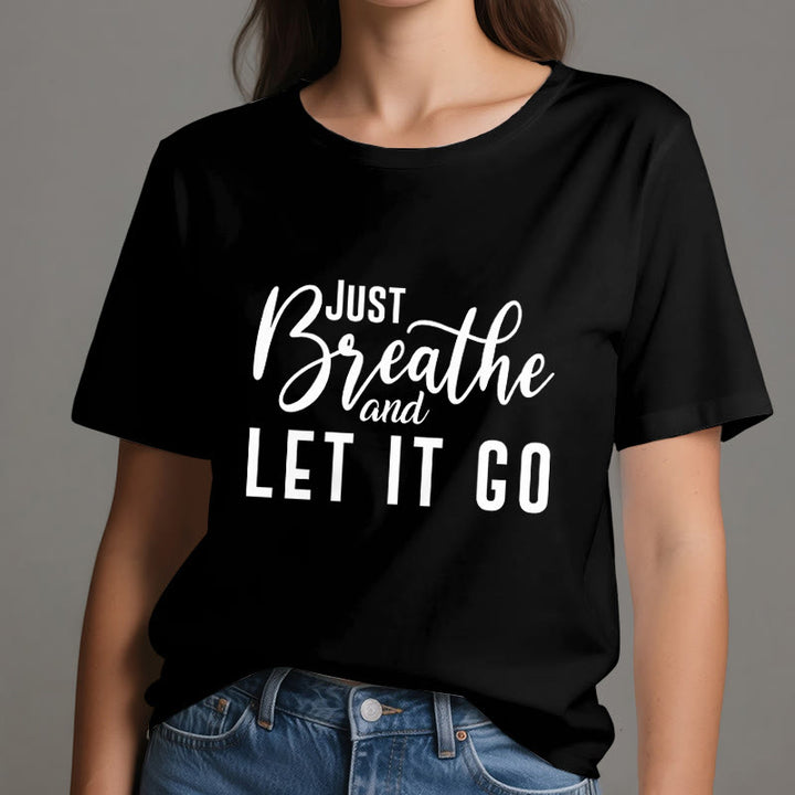 Camiseta espiritual Olivenorma "Solo respira y déjalo ir" - image 9