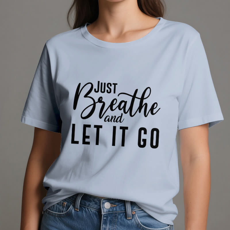 Camiseta espiritual Olivenorma "Solo respira y déjalo ir" - image 2