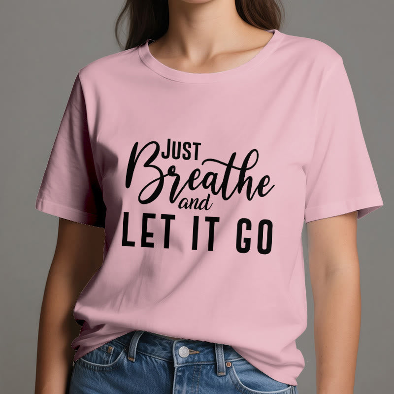 Camiseta espiritual Olivenorma "Solo respira y déjalo ir" - image 15