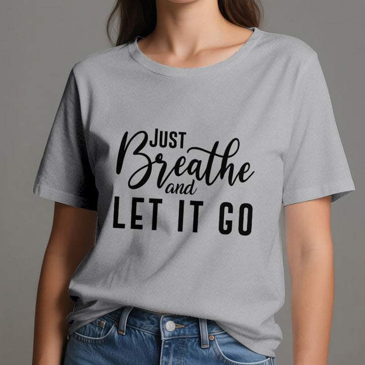 Camiseta espiritual Olivenorma "Solo respira y déjalo ir" - image 11