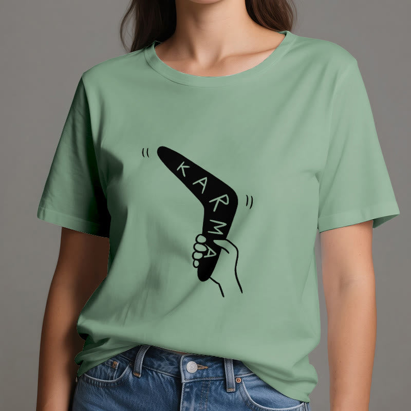 Camiseta divertida de Olivenorma "KARMA" para hacer ejercicio y yoga - image 19