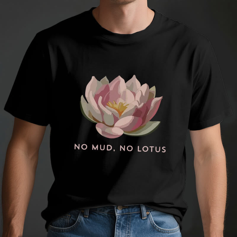 Camiseta de yoga de algodón Olivenorma "SIN LODO, SIN LOTO" - image 4