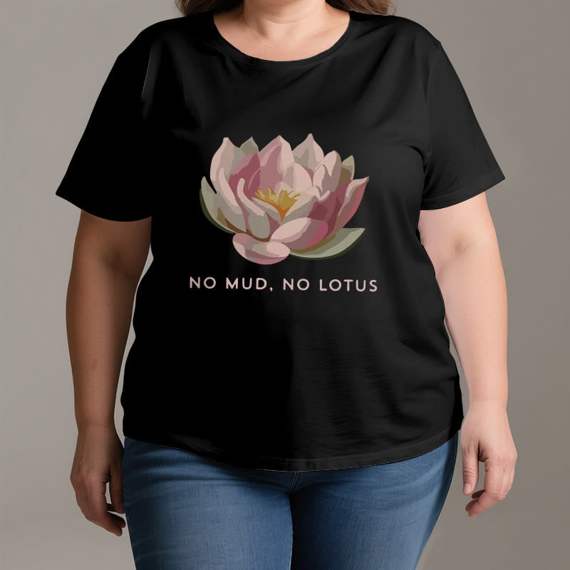 Camiseta de yoga de algodón Olivenorma "SIN LODO, SIN LOTO" - image 3