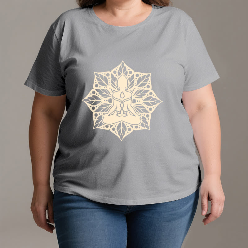 Camiseta de yoga y meditación floral Olivenorma Medala - image 3