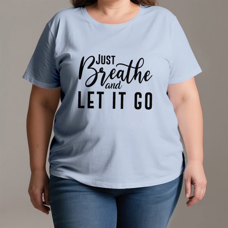 Camiseta espiritual Olivenorma "Solo respira y déjalo ir" - image 3
