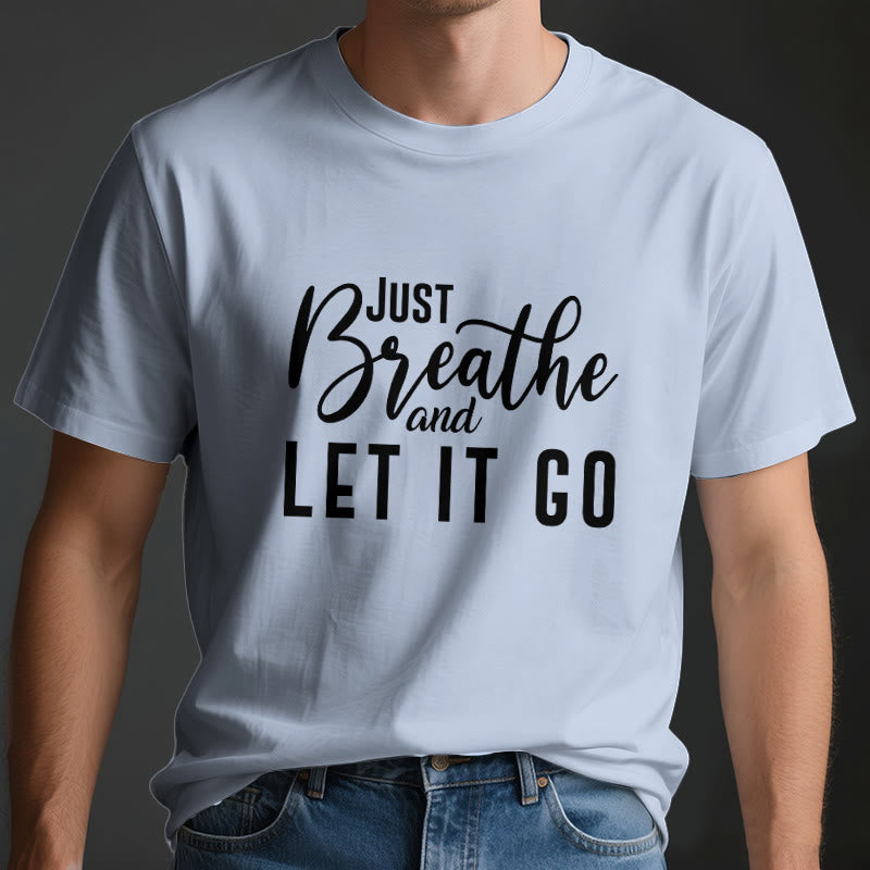 Camiseta espiritual Olivenorma "Solo respira y déjalo ir" - image 4