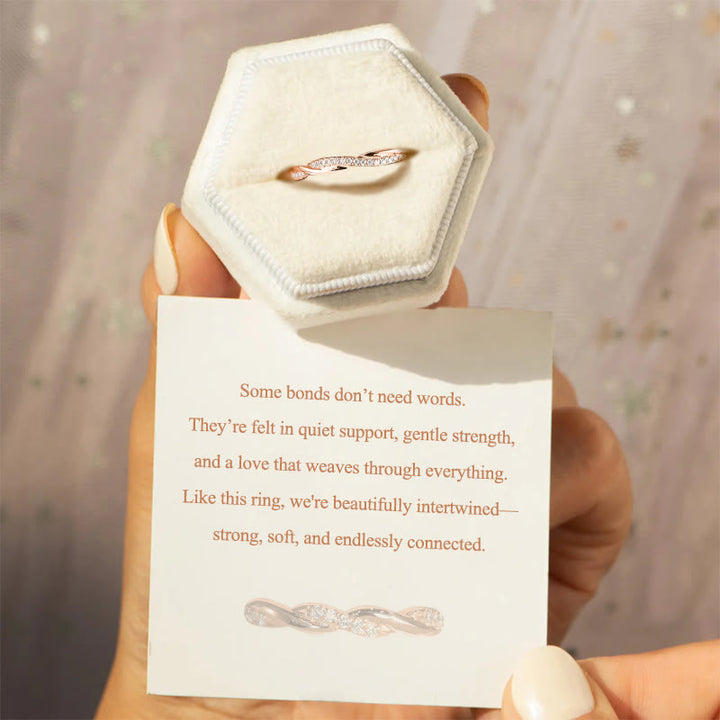 Anillo de amor trenzado "Unidos por la gracia" de Olivenorma