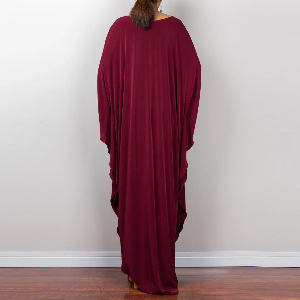 Vestido caftán con diseño tejido y camisa de protección solar de Olivenorma Beach