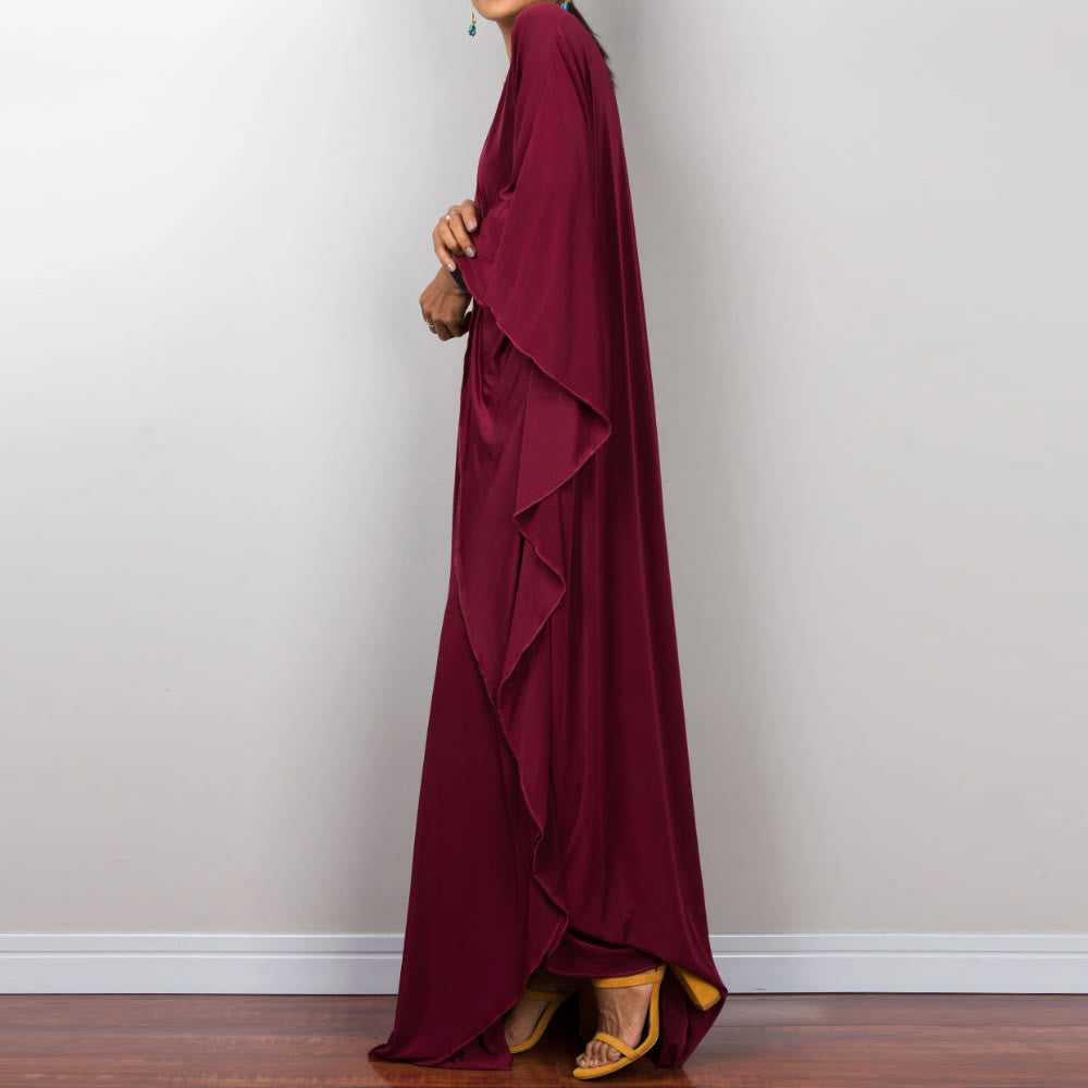 Vestido caftán con diseño tejido y camisa de protección solar de Olivenorma Beach