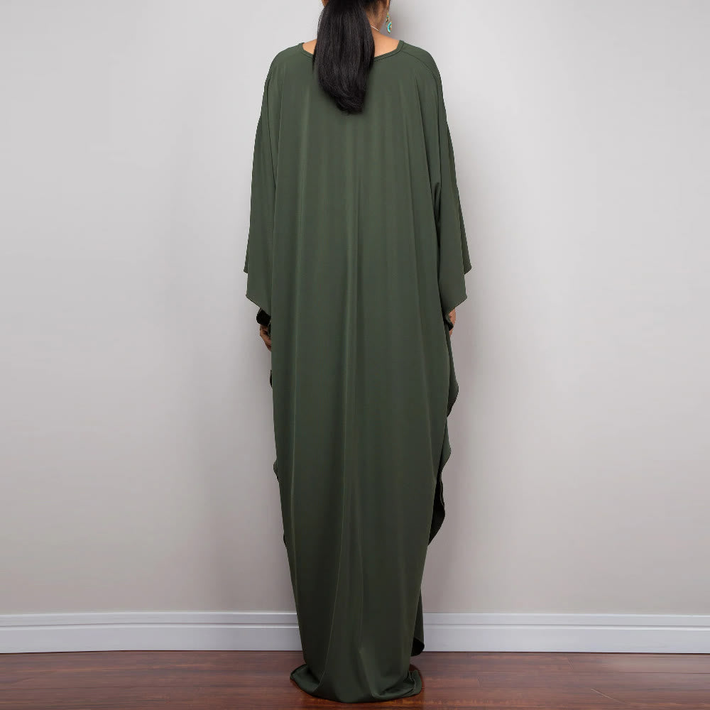 Vestido caftán con diseño tejido y camisa de protección solar de Olivenorma Beach