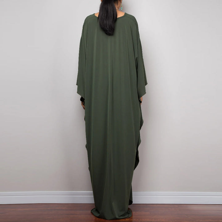 Vestido caftán con diseño tejido y camisa de protección solar de Olivenorma Beach