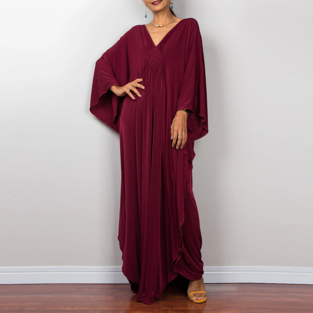 Vestido caftán con diseño tejido y camisa de protección solar de Olivenorma Beach