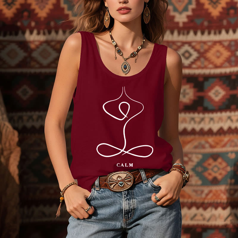 Camiseta de yoga Olivenorma "CALMA" y "RESPIRACIÓN" Camiseta sin mangas espiritual - image 10