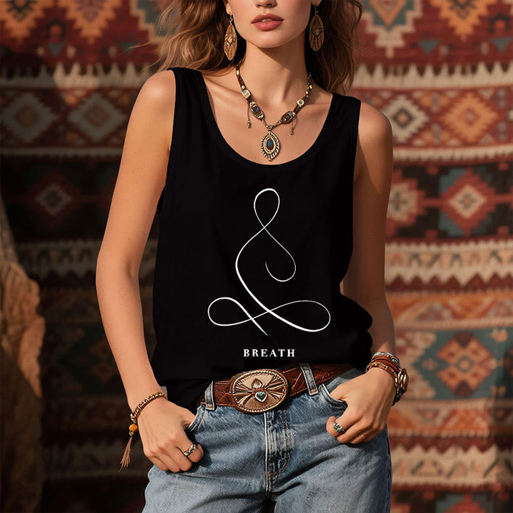 Camiseta de yoga Olivenorma "CALMA" y "RESPIRACIÓN" Camiseta sin mangas espiritual - image 16